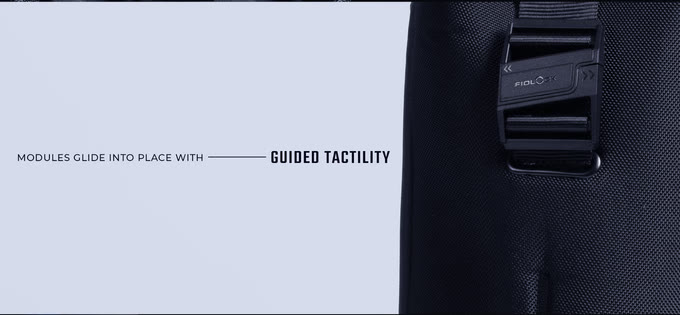 Modules glide into place with guided tactility
