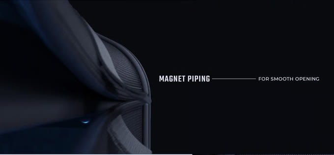 Magnet piping for smooth opening